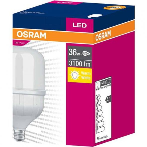 Osram Led Value Jumbo Torch Ampul 36W 3400 Lm Sarı Işık