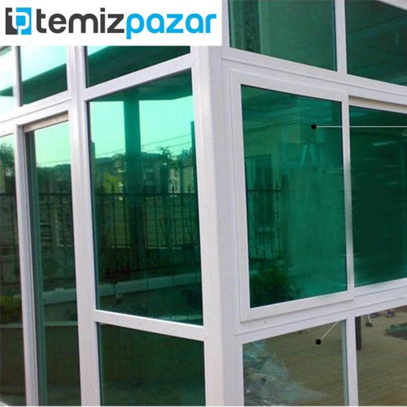 Yeşil Aynalı Cam Filmi 50 cm x 2 Metre - 2