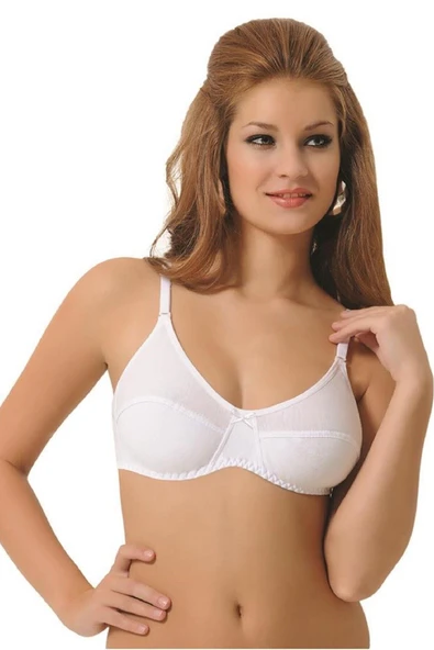 NBB Penye Dolgusuz Sütyen 1180  Beyaz 75 - Resim 2
