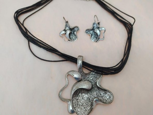 Hdmarketim Otantik Osmanlı Temalı Doküm Kauçuk Küpeli Kolye - 3