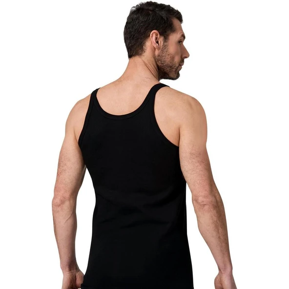 NAMALDI 122 İnce Askılı Erkek Atlet - 1 Adet  Beyaz 2XL - Resim 5