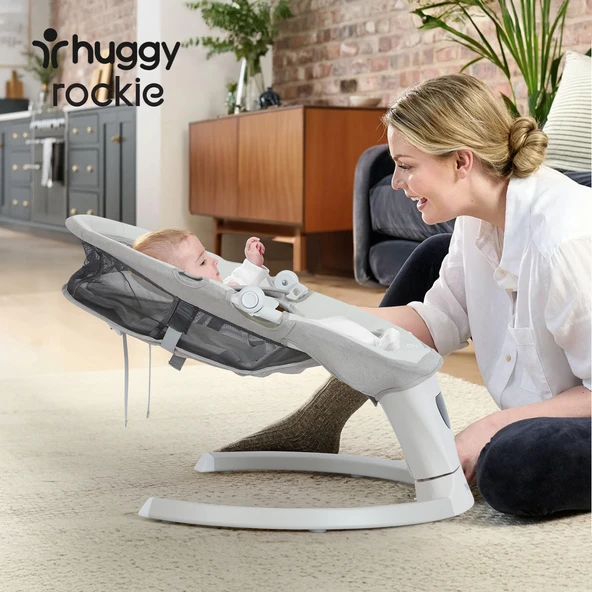 Huggy Rockie Yenidoğana Uygun Kumandalı Bluetooth Müzikli Mama Tepsili Ana Kucağı - 6