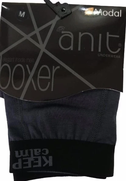 3'Lü Anıt 1266 Modal Erkek Renkli Boxer  Gri 2XL - Resim 4