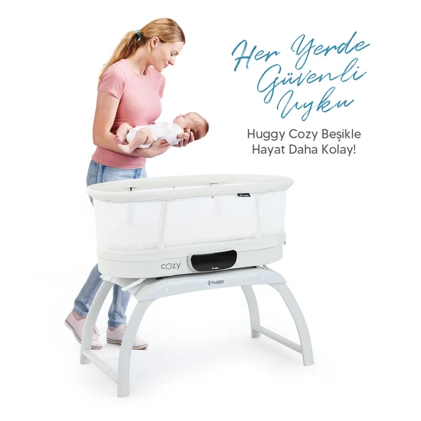 Huggy 4 in 1 Cozy Terazi Özellikli Bluetooth Müzikli Kumandalı Portatif Otomatik Sallanabilir Beşik - 5