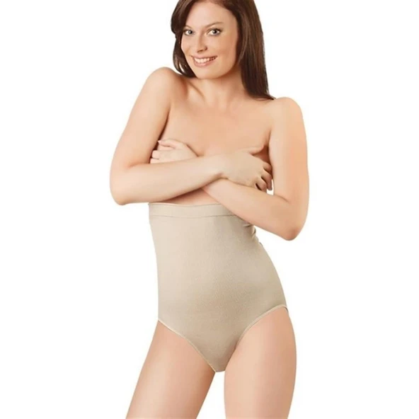 Elite Life 890 Dikişsiz Silikonlu Kadın Slip Korse  Siyah M - L - Resim 5