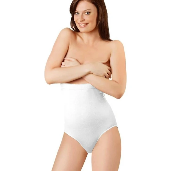 Elite Life 890 Dikişsiz Silikonlu Kadın Slip Korse  Siyah S - M - Resim 3