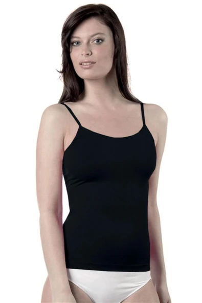 Elite Life 846 Kadın İnce Askılı Atlet  Beyaz L - XL - Resim 4