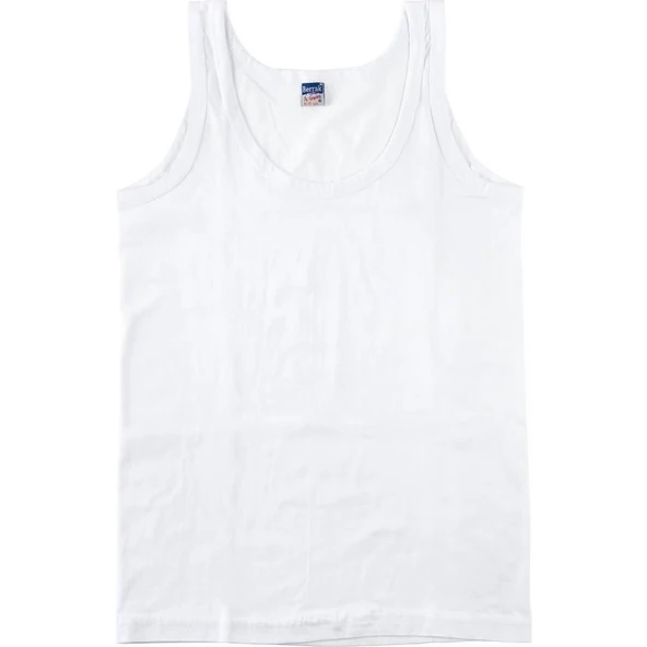 BERRAK ERKEK ÇOCUK ASKILI ATLET 3'Lü  Beyaz 5 No:7-8 Yaş - Resim 4