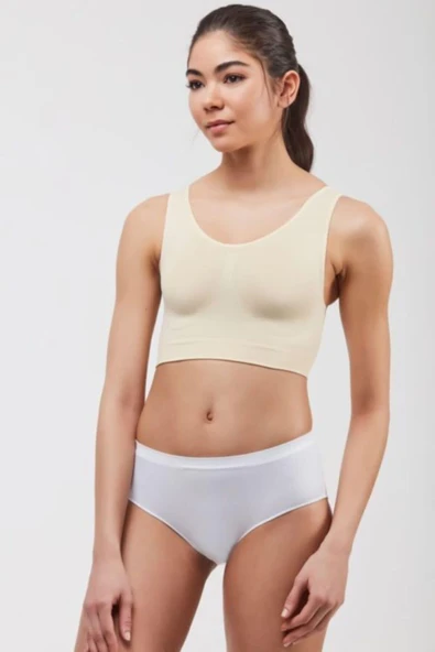 Elite Life Toparlayıcı Desteksiz Büstiyer 855  Beyaz S - M - Resim 3