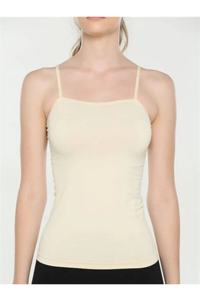 Elite Life 846 Kadın İnce Askılı Atlet  Siyah S - M - Resim 5