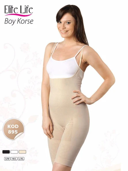 Elite Life 895 Kadın Boy Korse  Siyah L - XL - Resim 3