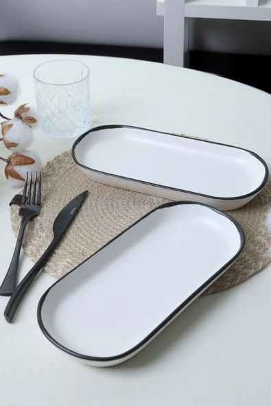 Keramika Simply Noyan Kayık Tabak 26 Cm 2 Adet 19985 - 2