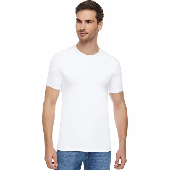6'Lı TUTKU ELİT 1003 Sıfır Yaka Erkek Fanila  Beyaz XL - Resim 2