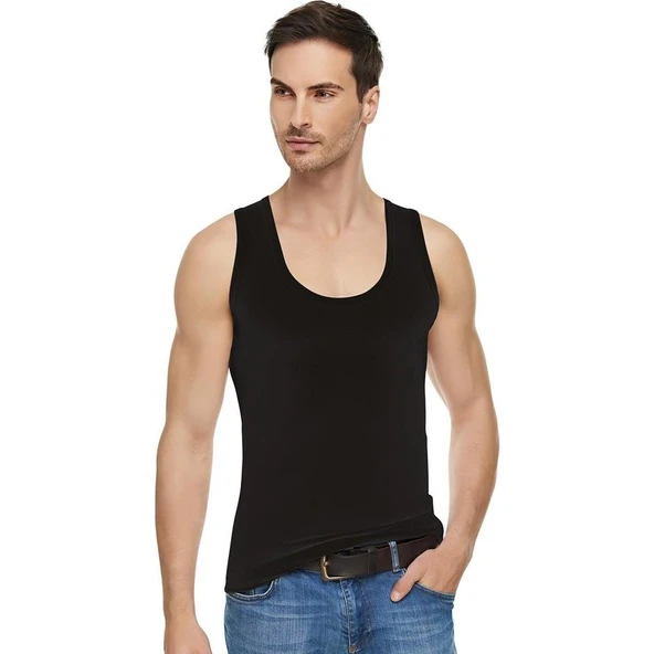 TUTKU ELİT 1304 Erkek Rambo Atlet - 1 Adet  Beyaz L - Resim 5