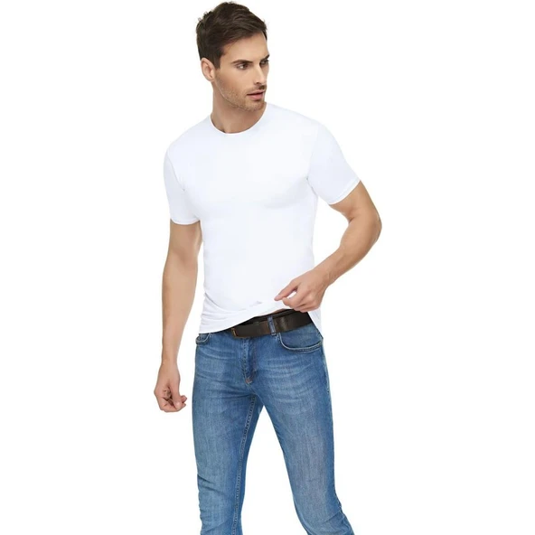 6'Lı TUTKU Elit Elastan Sıfır Yaka Fanila 1301  XL Siyah - Resim 3