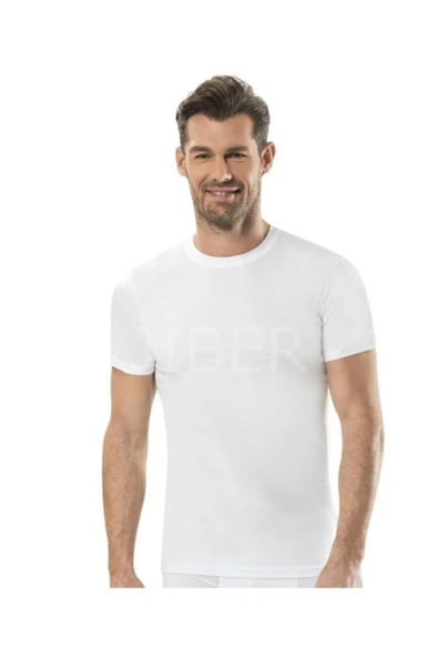 Jiber Erkek Sıfır Yaka Fanila 3'lü Paket - 104  Beyaz M - Resim 3