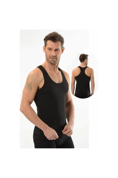 Jiber Erkek Rambo Atlet Renkli 6'lı Paket-113  Siyah M - Resim 4