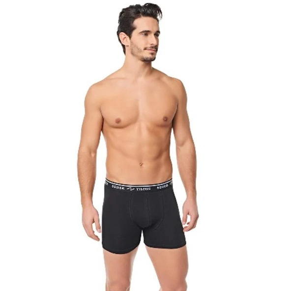 12 Adet Seher 060 Likralı Erkek Boxer Şort Paçalı Külot  Gri 2XL - Resim 2