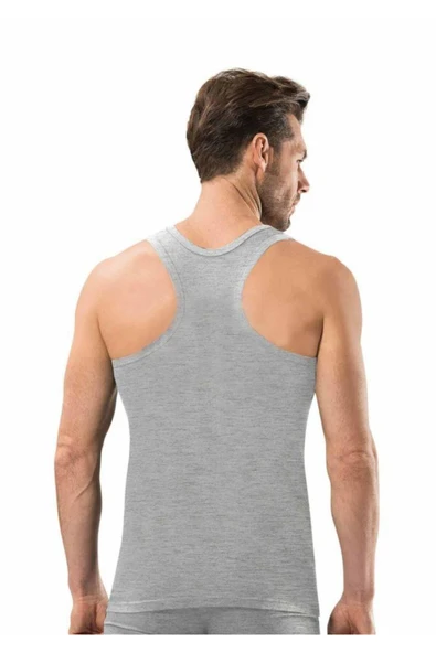 Jiber Erkek Likralı Rambo Atlet 3'lü Paket - 136  Beyaz L - Resim 6