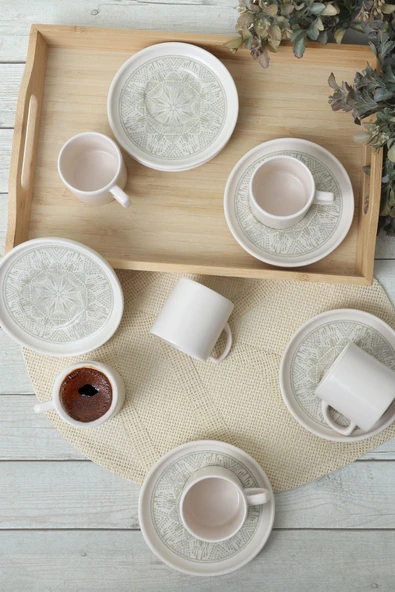 Keramika Groundlace Nordic Kahve Takımı 12 Parça 6 Kişilik 21501 - Resim 3