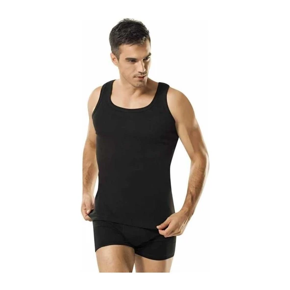 6'Lı Namaldı 112 Ribana Erkek Atlet  Beyaz 2XL - Resim 4