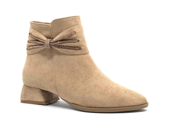 Asya Kurdela Taş Detaylı Topuklu Kadın Bot - Resim 2