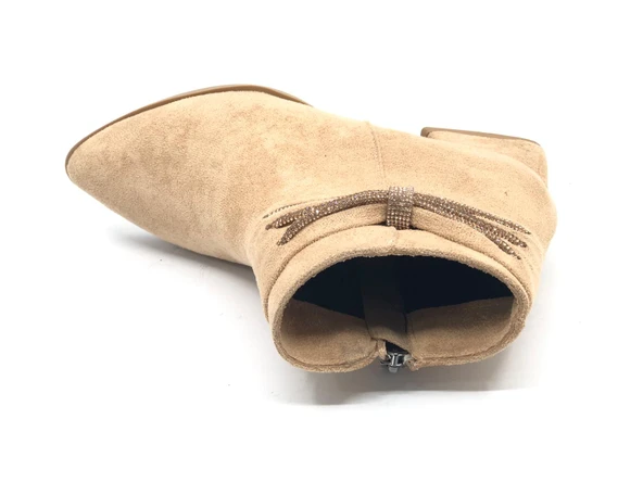 Asya Kurdela Taş Detaylı Topuklu Kadın Bot - Resim 6