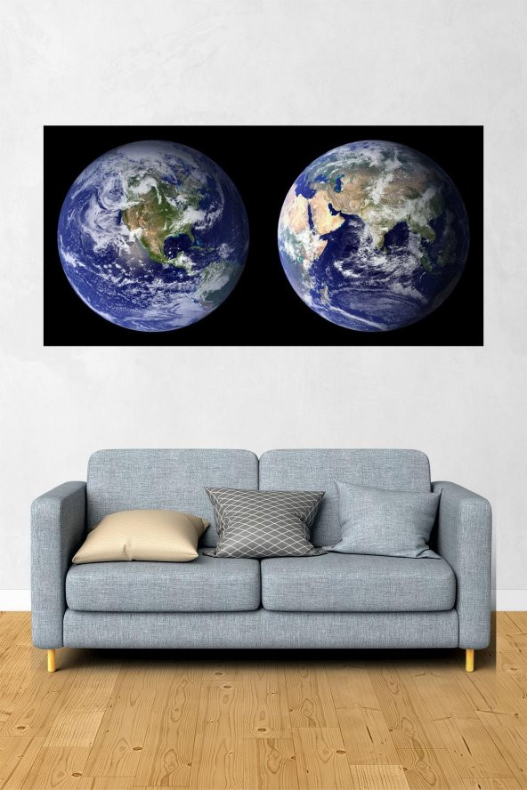 Dünya Modelli Yatay Yağlı Boya Desenli kanvas tablo 70x50