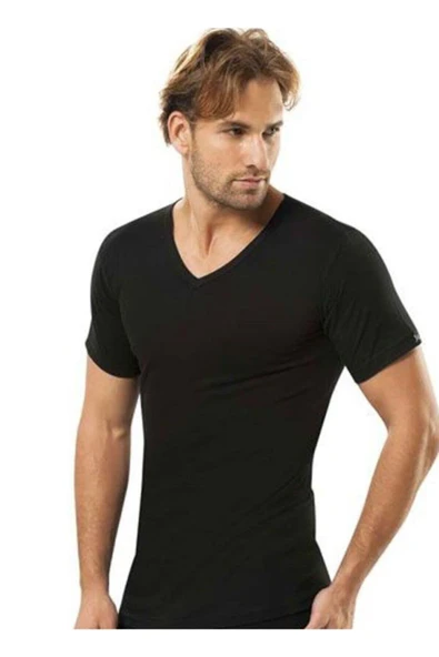 Jiber Erkek V Yaka Fanila 6'lı Paket-112  Gri 2XL - Resim 5