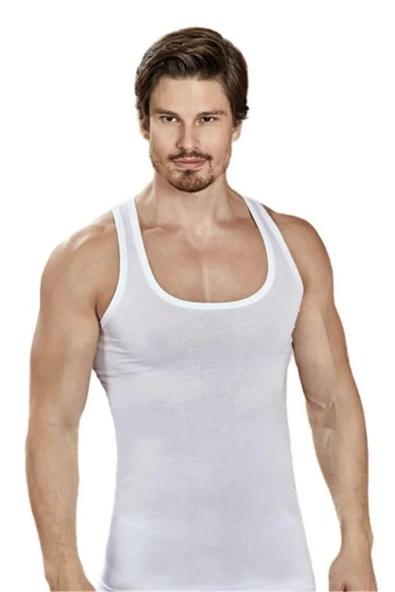 Berrak Erkek Ribana  Rambo Atlet 6'Lı Paket - 1015  Beyaz XL - Resim 3