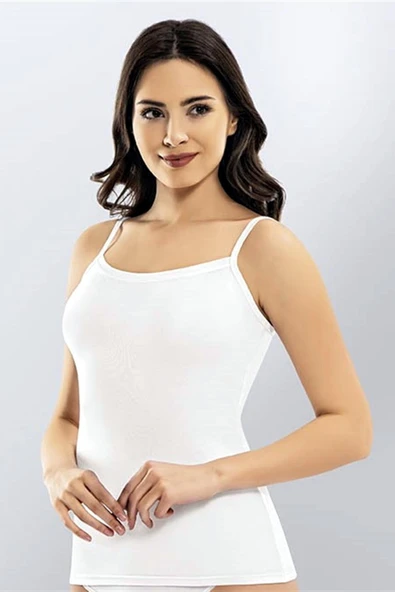 Kota Kadın İp Askılı Atlet 3 Adet -6091  Beyaz XL - Resim 4