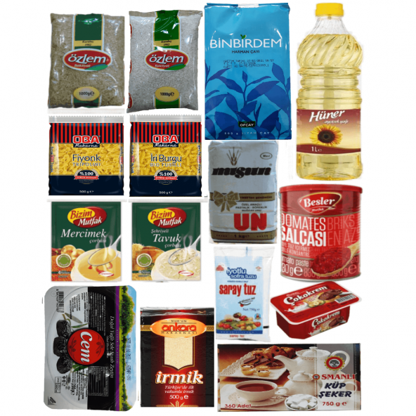 RAMAZAN PAKETİ ERZAK YARDIM KOLİSİ PAKETİ 15 PARÇA