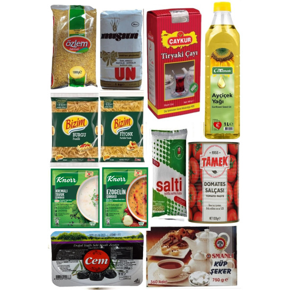 RAMAZAN PAKETİ ERZAK YARDIM KOLİSİ PAKETİ 12 PARÇA
