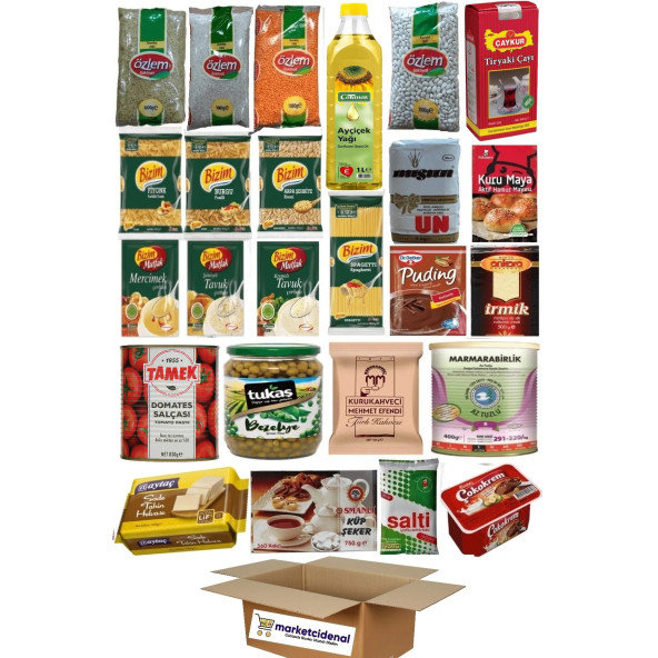 RAMAZAN PAKETİ ERZAK YARDIM KOLİSİ PAKETİ 25 PARÇA