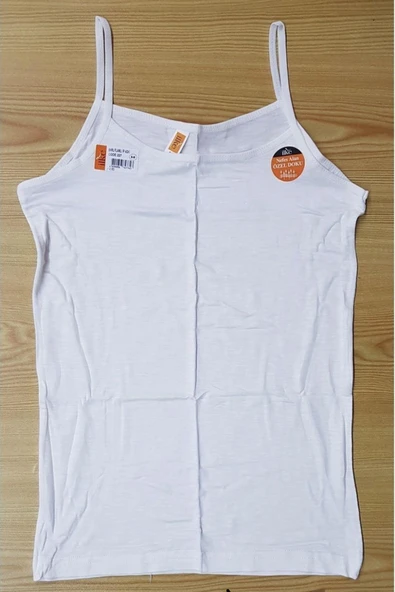 İlke Kadın Likralı Flamlı İnce Askılı Atlet 227 - 6 Adet  S - M Nar ürün görseli 1