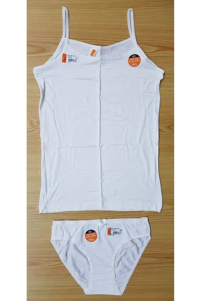 İlke Kadın Likralı Flamlı İnce Askılı Atlet Külot Takım  - 6 Adet  L - XL Pembe - Resim 2