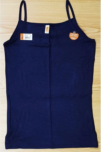 İlke Kadın Likralı Flamlı İnce Askılı Atlet 227 - 6 Adet  S - M Nar - Resim 10