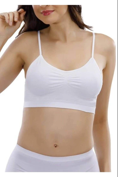 Layza Form Kadın İnce Askılı Pedli Sütyen Büstiyer 15000 - 1 Adet  XL Ten - Resim 2