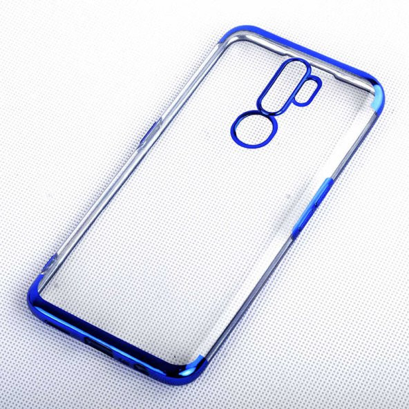 Oppo A9 2020 Kılıf  Dört Köşeli Lazer Silikon - 3