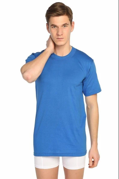 Seher Yıldızı Erkek Penye Renkli Sıfır Yaka Fanila Atlet 003 - 12 Adet KB15037  2XL Haki - Resim 8