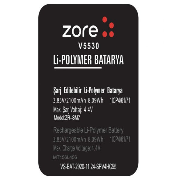 Vestel Venüs 5530 A Kalite Uyumlu Batarya