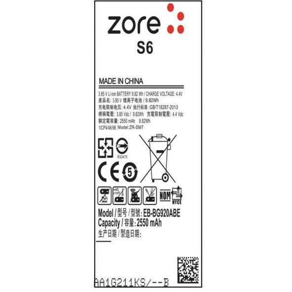 Galaxy S6  Tam Orjinal Batarya