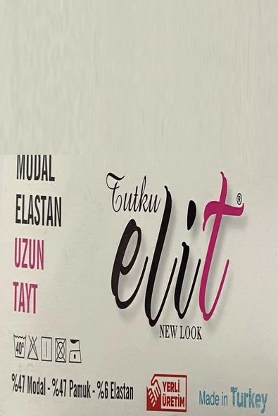 Tutku Elit Kadın Modal Likralı Uzun Tayt 2101 - 6 Adet   Siyah M - Resim 7