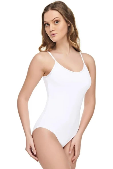 Tutku Elit Kadın Modal Likralı İp Askılı Kancalı Body 2004 - 3 Adet  Siyah M - Resim 3