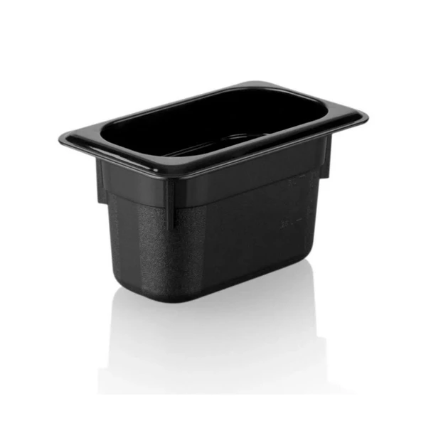 Kapp Polikarbon Siyah Gastronom Küvet 1/9 100 mm