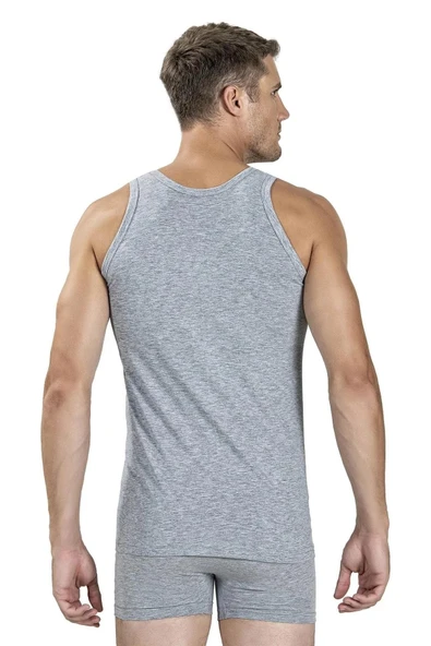 Jiber Erkek Klasik Renkli Askılı Atlet 110 - 12 Adet  Siyah 2XL - Resim 5