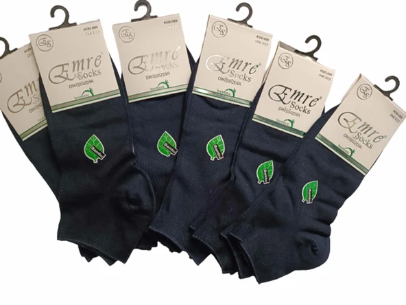 Emre Erkek Bambu Patik Çorap 095 - 6 Adet  Gri 40-44 - Resim 11