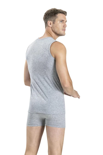 Jiber Erkek Sıfır Yaka Sıfır Kol Pamuklu Fanila Atlet 114 - 12 Adet  Siyah S - Resim 6