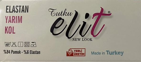 Tutku Elit Kadın Yarım Kol Likralı Fanila Atlet 2202- 6 Adet   Siyah S - Resim 6