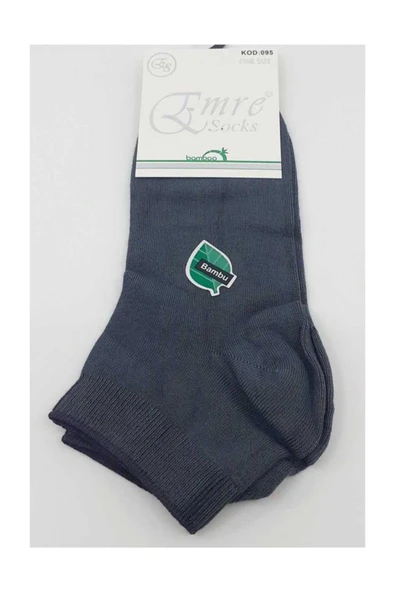 Emre Erkek Bambu Patik Çorap 095 - 6 Adet  Gri 40-44 - Resim 8